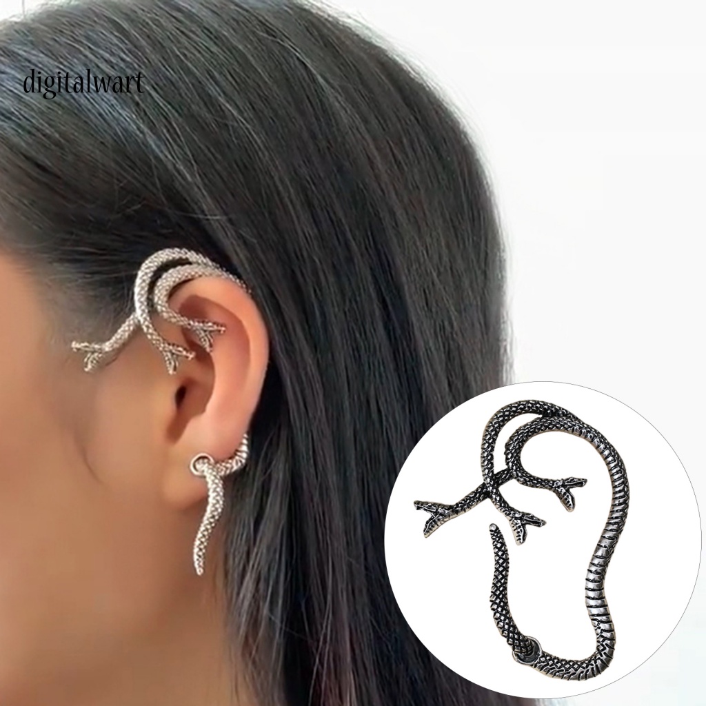Kỹ Thuật Số| 1 Khuyên Vành Tai Hình Rắn Phong Cách Punk Vintage Thời Trang