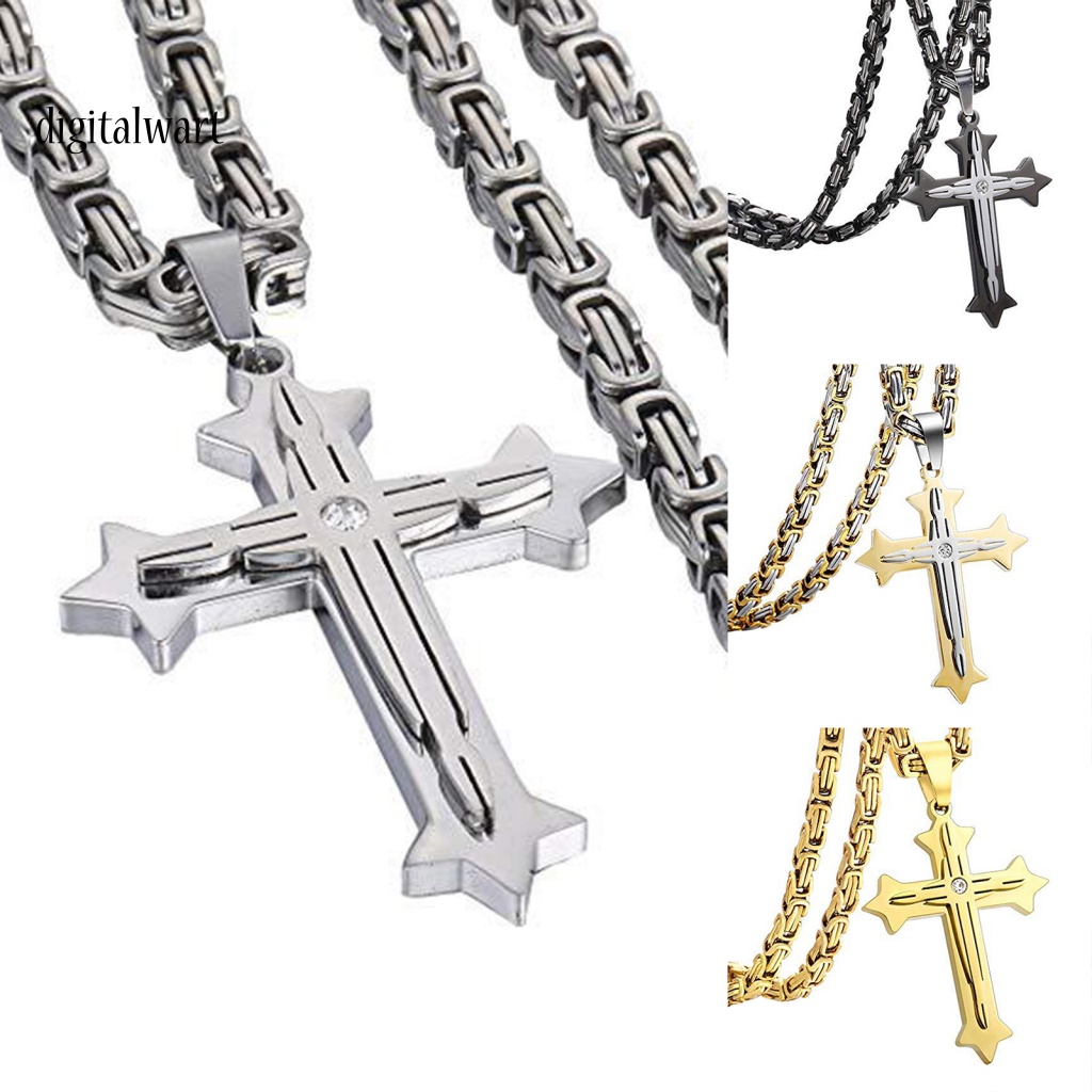 Kỹ Thuật Số| Vòng Cổ Choker Mặt Thánh Giá Màu Sắc Đơn Giản Phong Cách Cổ Điển