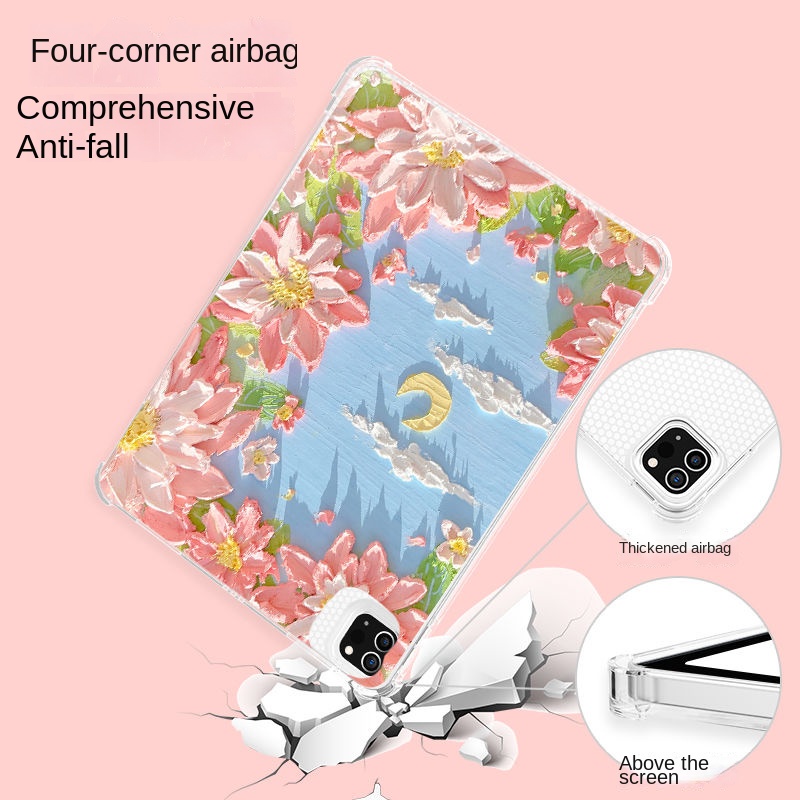 Bao Da Máy Tính Bảng Họa Tiết Tranh Sơn Dầu Cho gen5 / gen6 9.7 gen7 / gen8 / gen9 10.2 Air4 / Air5 10.9 pro11 2018 / 2020 Ốp