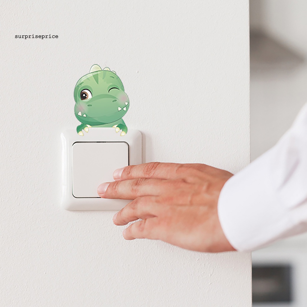 1 Tấm Sticker PVC Tự Dính Hình Máy Bay Hoạt Hình Dễ Thương Trang Trí Công Tắc