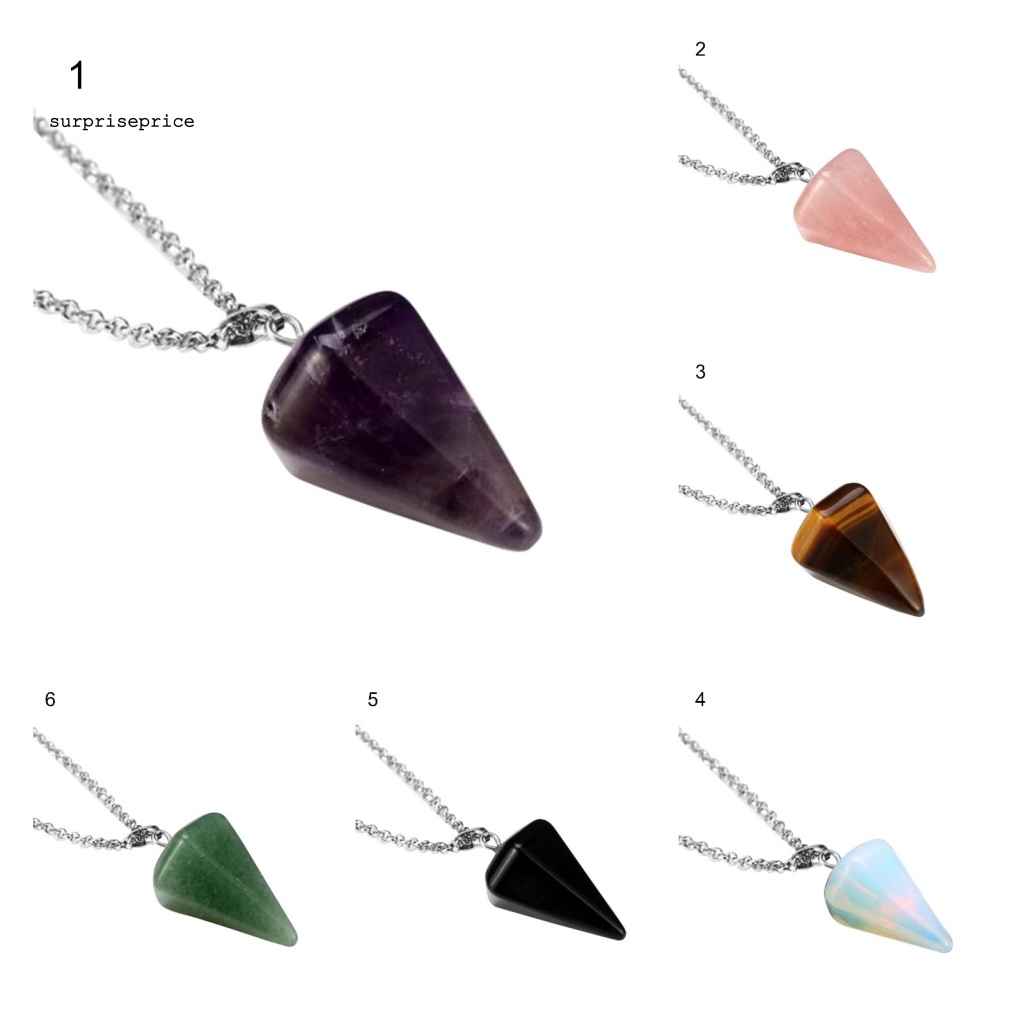 Vòng cổ Mặt Đá Lục Giác Bắt Mắt Thanh Lịch Cho Nữ