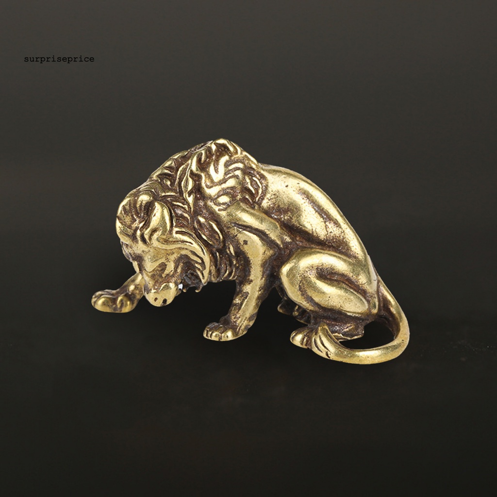 Tượng Đồng Nguyên Chất Chạm Khắc Hình Báo Đốm Kiểu Vintage Trang Trí Bàn Làm Việc