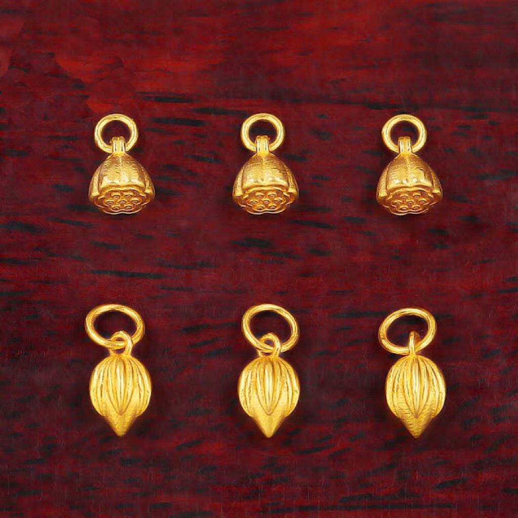 Bộ Phụ Kiện Mặt Dây Chuyền Đầy Đủ Lỗ Xuyên Qua Khuỷu Tay Phật Giáo Và Hoa Sen Vàng Cát pistachio Hai Thế Giới joy diy