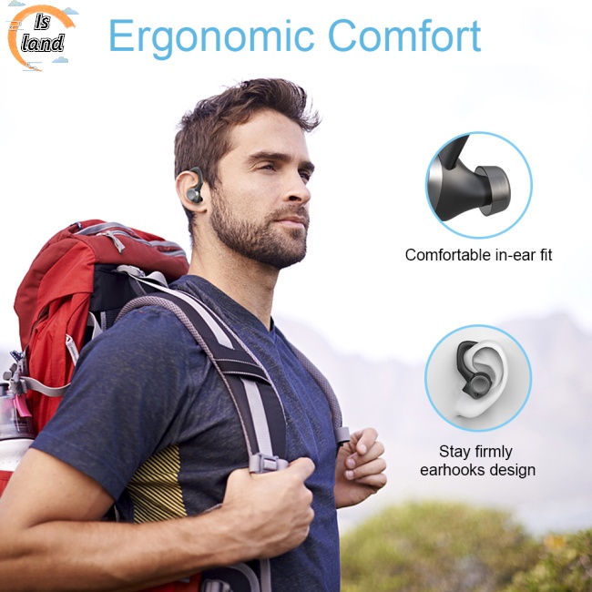 [IS] Tai nghe không dây Có Thể Sạc Lại Được Thiết Kế Dạng Móc Vành Tai Khi Chơi Thể Thao