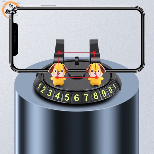 Giá Đỡ Biển Số Xe Hơi Tự Dính Xoay 360 Độ In Họa Tiết Hoạt Hình Dễ Thương