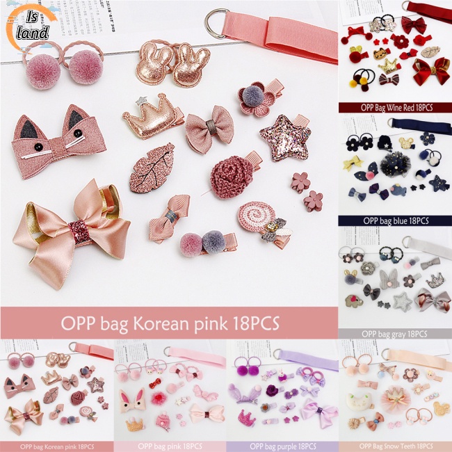 Túi 18 Kẹp Tóc Dễ Thương Cho Bé Gái
