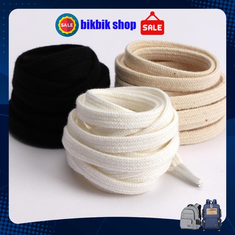 Cặp Dây Giày Thể Thao Bằng Vải Canvas Màu Trắng Đen