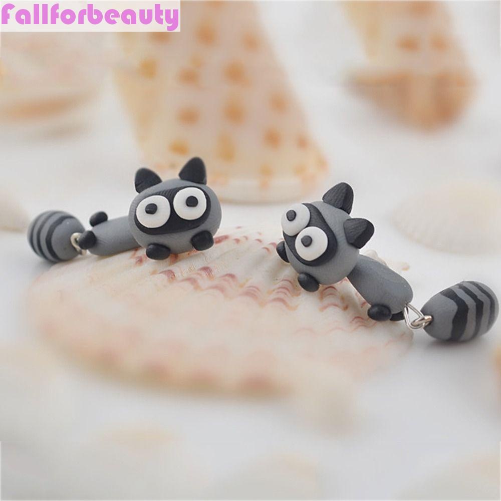 Bông Tai Hình Mèo Màu Trơn Mềm Mại Thời Trang Dự Tiệc Cho Nữ