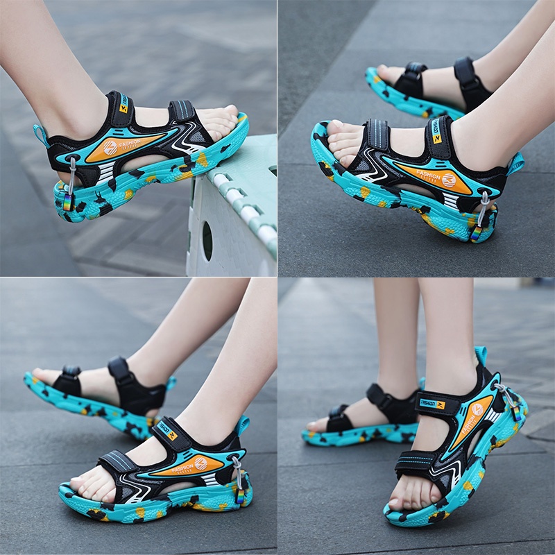 Xăng đan Thể Thao Đế Mềm Chống Trượt Kích Thước Lớn Thông Dụng Dành Cho Trẻ Em Trai Và Bé Gái