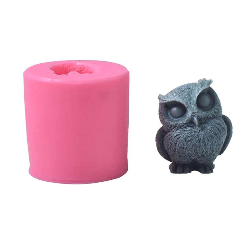 Khuôn Silicon Làm Nến Thơm Hình Chim Cú 3D Siêu Dễ Thương