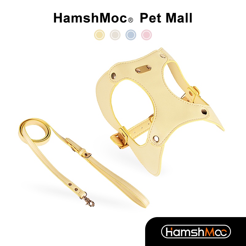HamshMoc Bộ Dây Dắt Thú Cưng Đi Dạo Bằng Da Bền Thoải Mái Có Tay Cầm Điều Chỉnh Được