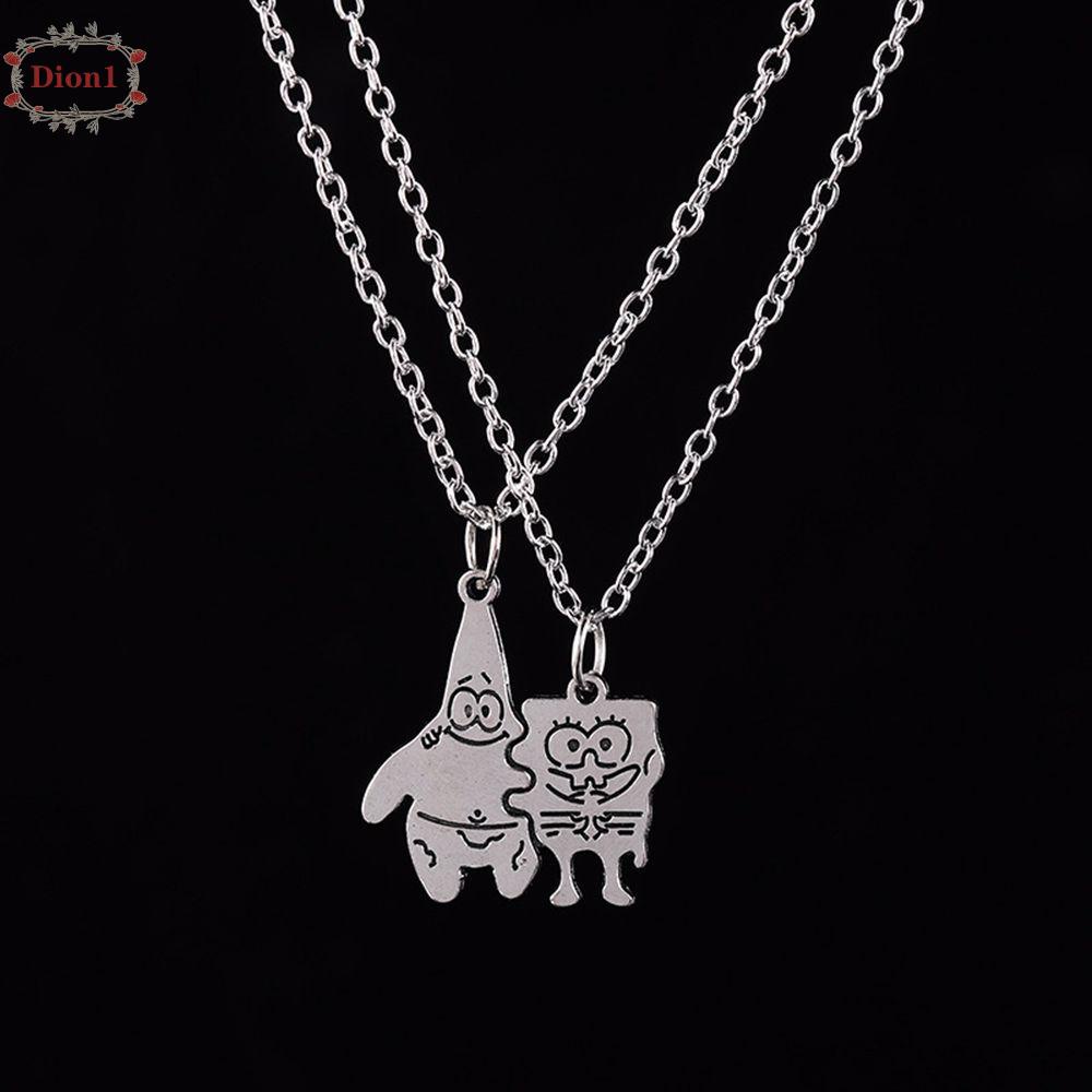 Vòng cổ Mặt Hình Nhân Vật Trong Phim Hoạt Hình Best Friend Din1 Phong Cách Hip Hop Đơn Giản Thời Trang Cho Cặp Đôi