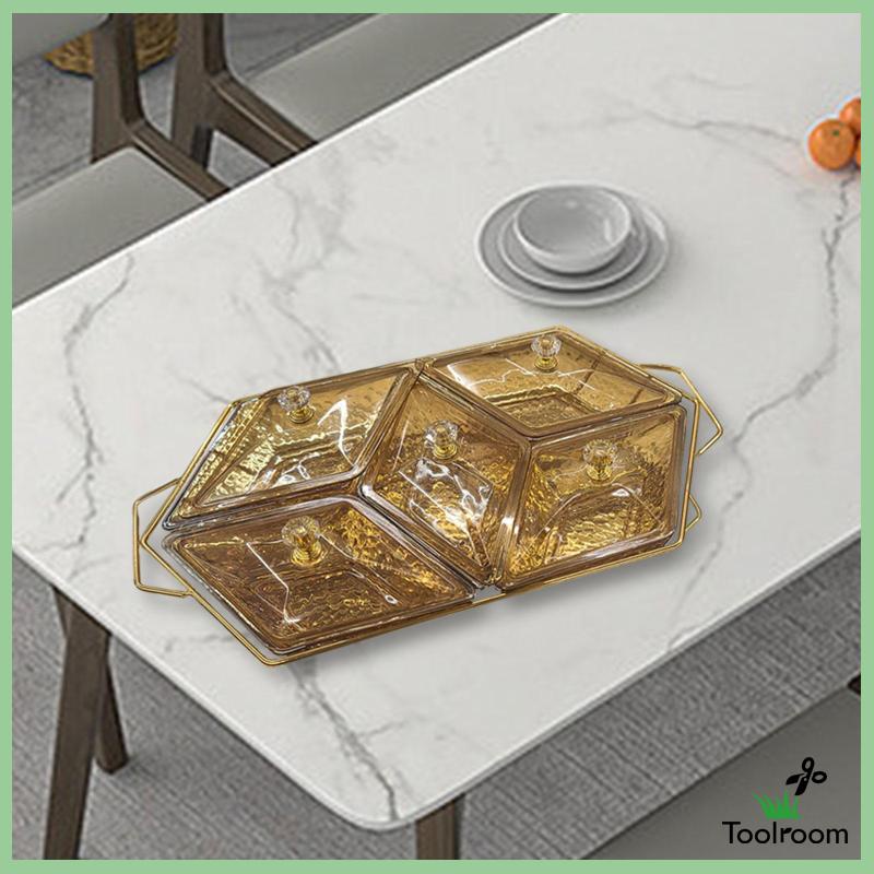 Đĩa Thủy Tinh Đựng Thức Ăn Vặt Thiết Kế Đơn Giản Trang Trí Phòng Khách