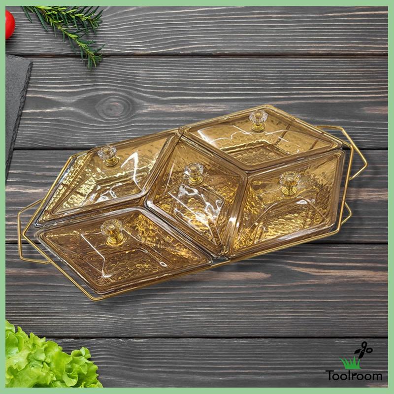 Đĩa Thủy Tinh Đựng Thức Ăn Vặt Thiết Kế Đơn Giản Trang Trí Phòng Khách