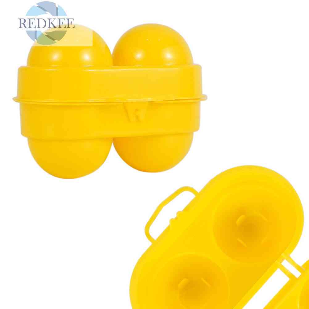 Hộp Đựng Trứng 2 Ngăn Màu Vàng Dùng Đi Cắm Trại