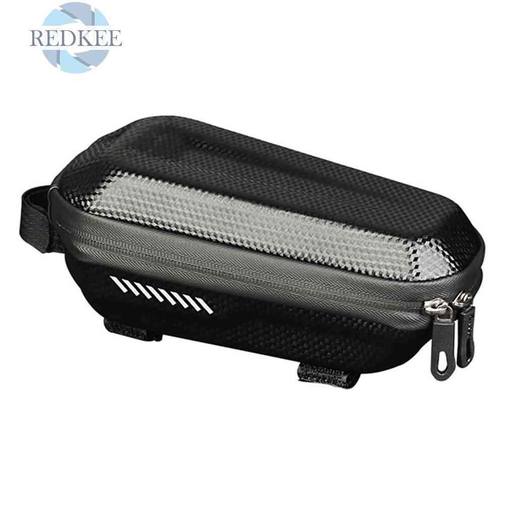 Túi Đựng Điện Thoại Chống Thấm Nước Màu Đen Phản Quang Gắn Ghi Đông Xe Đạp Leo Núi