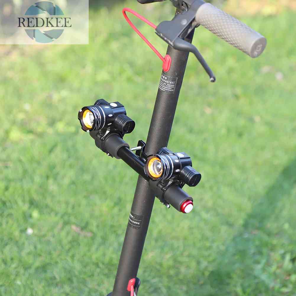 Đèn Pha LED Sạc USB Có Thể Điều Chỉnh Gắn Tay Lái Xe Scooter Điện