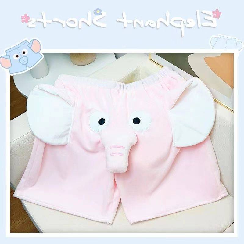 Quần Short Dáng Rộng Co Giãn In Họa Tiết Hoạt Hình Heo Dễ Thương Cho Nam Và Nữ