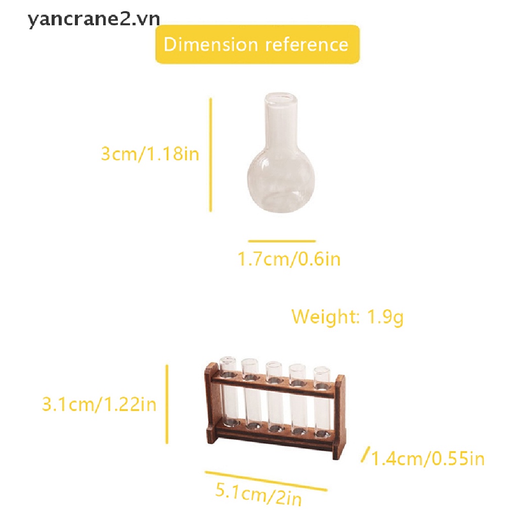 1 Bộ Ống Nghiệm Tỷ Lệ 1: 6 Dùng Trang Trí Nhà Búp Bê