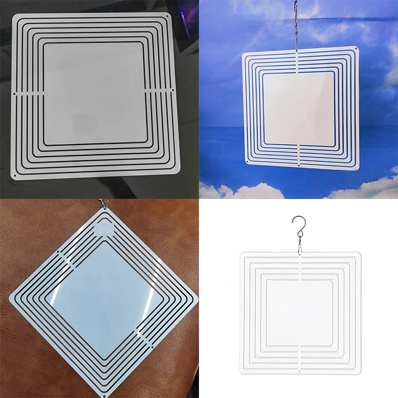 Con Quay Gió 3D Bằng Nhôm Có Thể Treo Trang Trí Thủ Công
