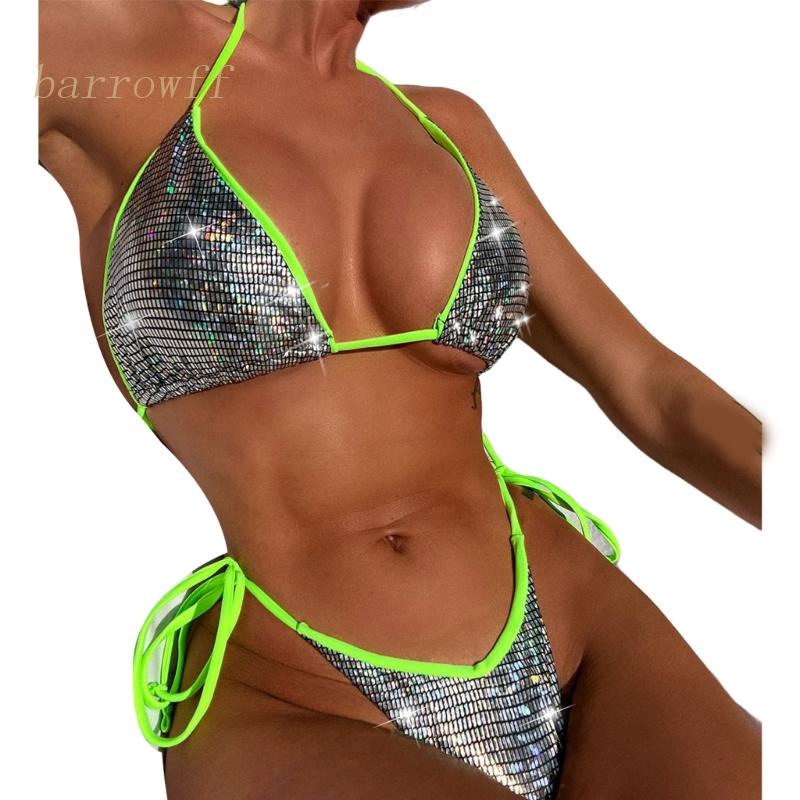 Brroa Bộ Đồ Bơi Bikini Màu Trơn Quyến Rũ Cho Nữ