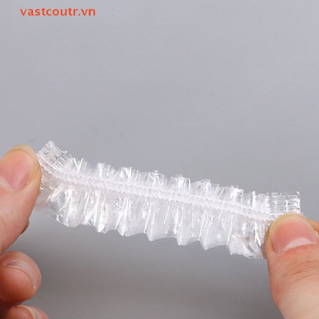 Set 100 Nút Bịt Tai Bằng Nhựa Trong Suốt Chống Nước Nhuộm Tóc Sử Dụng Một Lần