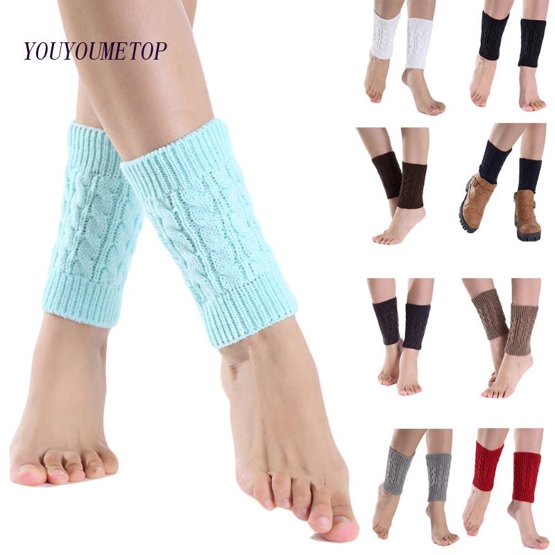 Vỏ Bọc Ống Chân Dệt Kim Giữ Ấm Mùa Đông Co Giãn