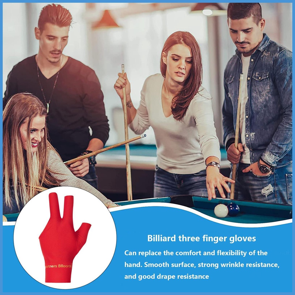 Găng Tay Ba Ngón Chống Trượt Dùng Để Chơi Bida