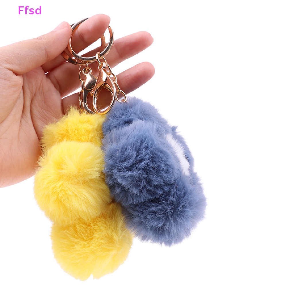 {Ffsd} Móc Khóa Gắn Bóng Lông Giả Hình Hoa Hướng Dương Đáng Yêu Có Móc Khóa * Bán Chạy