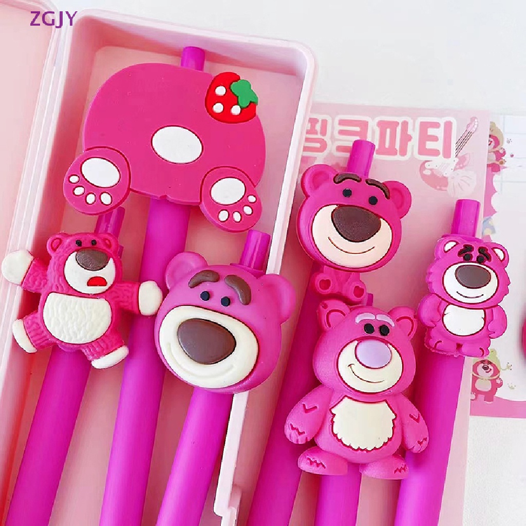 1 Bút Mực Gel Dạng Nhấn Hình Chú Gấu Hoạt Hình Dễ Thương Mới