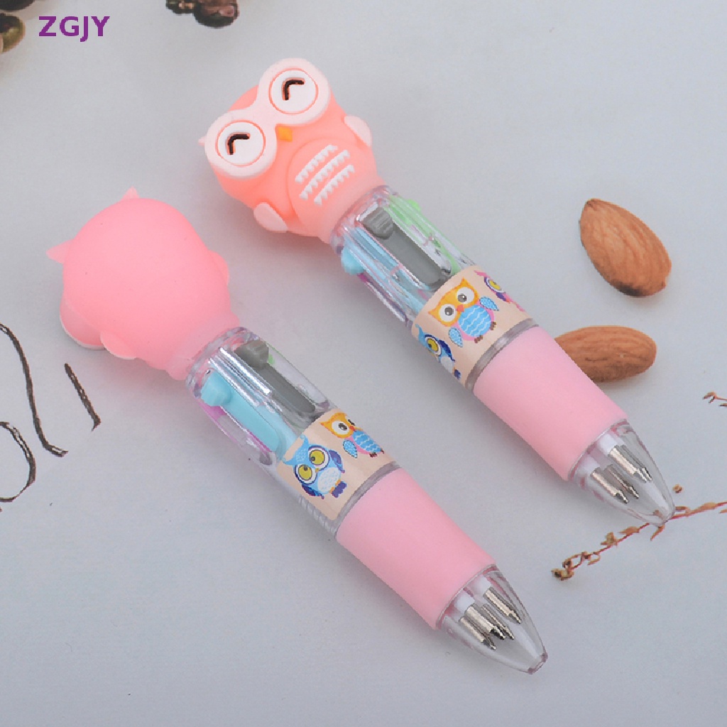 Bút Bi 4 Màu Mini Hình Động Vật Dễ Thương Mới