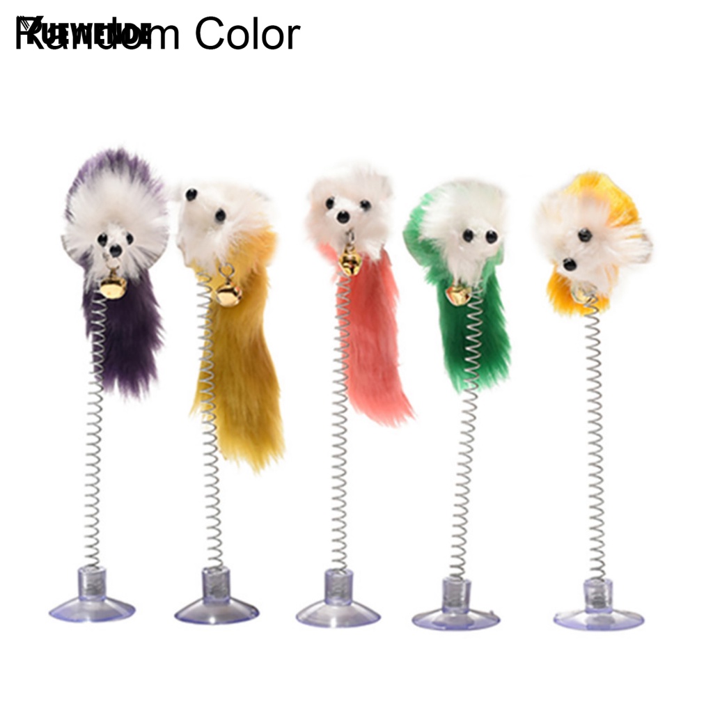 Đồ Chơi Chuột Bông Gắn Lò Xo Dính Lò Xo Vui Nhộn Cho Mèo Cưng