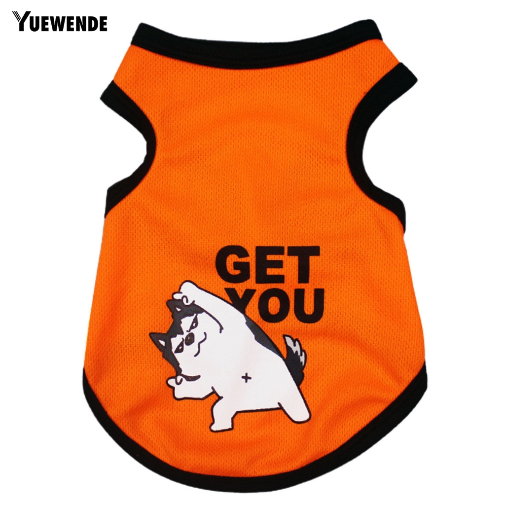 Áo Không Tay In Họa Tiết Hoạt Hình Thời Trang Cho Thú Cưng