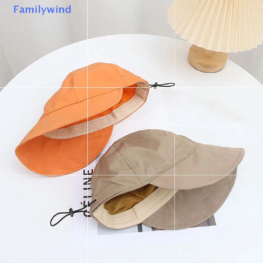 Nón Tai Bèo Vành Rộng Chống Nắng Mùa Hè Nhanh Khô Có Dây Rút Tùy Chỉnh