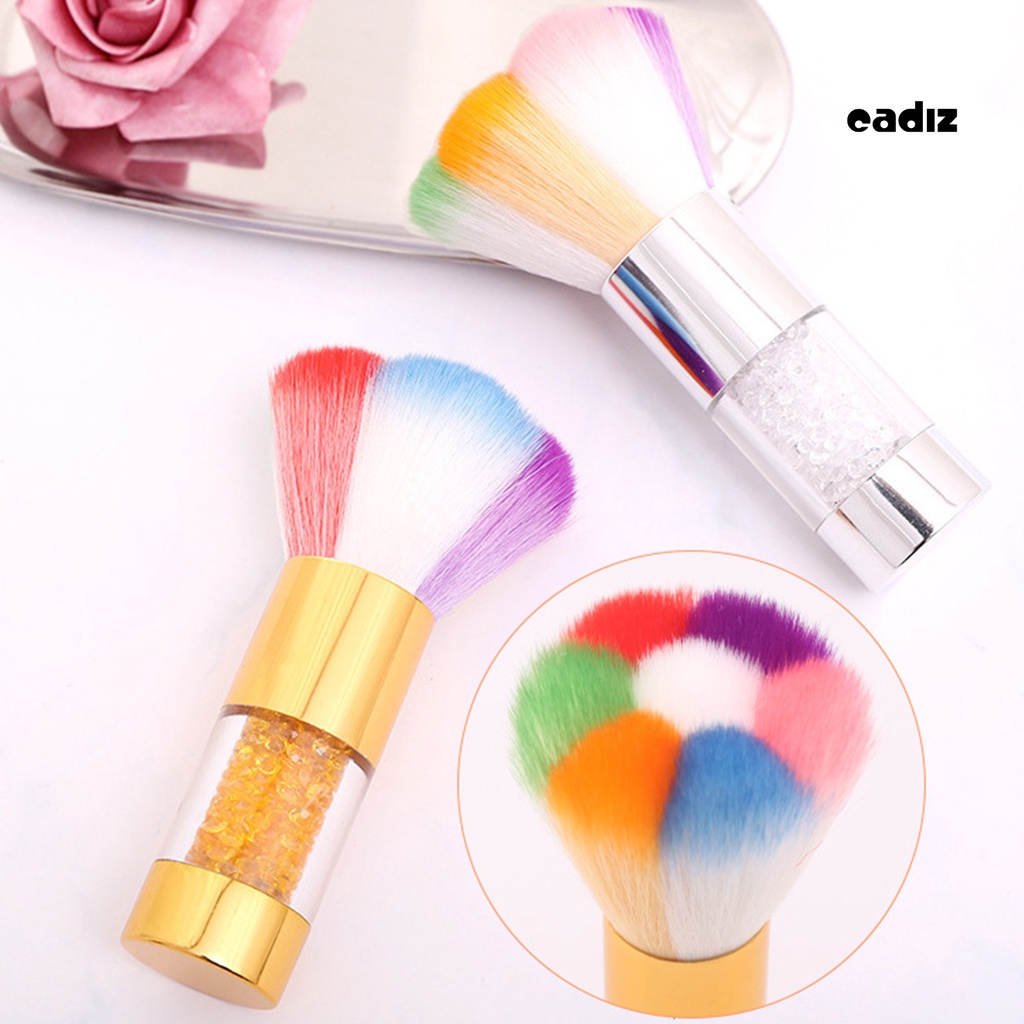 Bàn Chải Vệ Sinh Móng Tay Cầm Mềm Mại Bằng Lông Cứng Màu Cầu Vồng Tiện Dụng