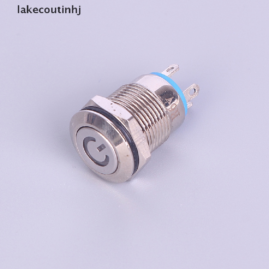 Nút Công Tắc Nhấn Chống Thấm Nước Màu Đen Bằng Kim Loại 12mm 12V