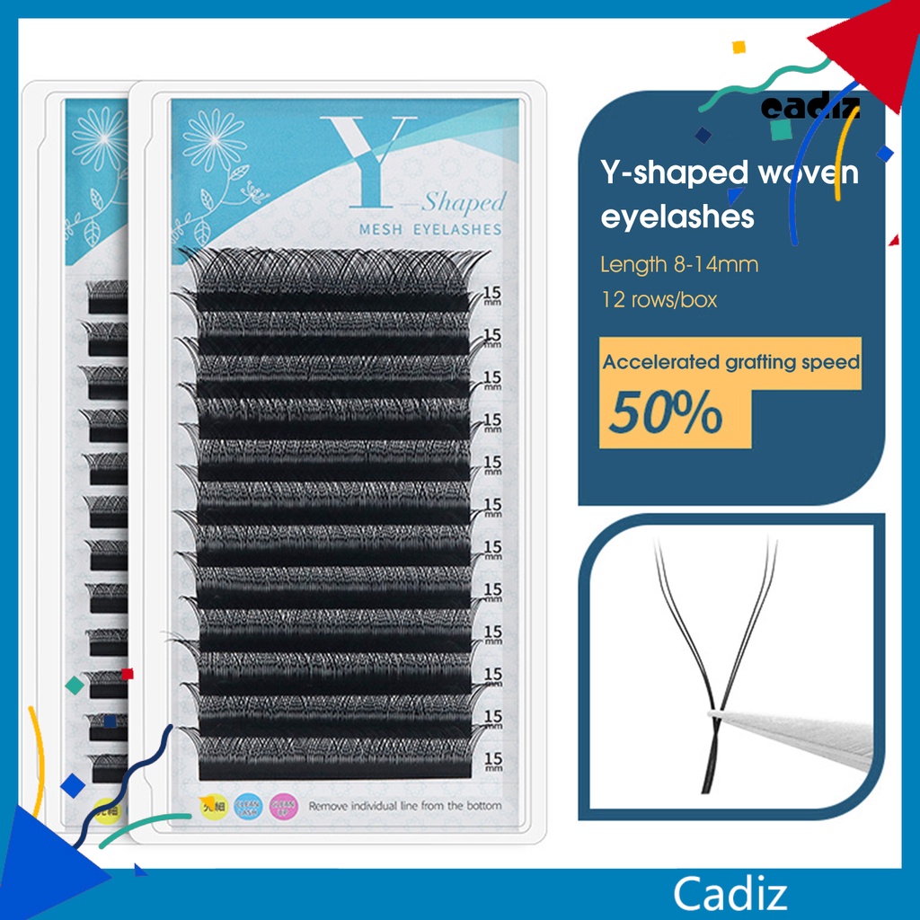 Cặp Lông Mi Giả 12 Hàng Hiệu Ứng 3D Tự Nhiên Hình Chữ Y Dành Cho Nữ