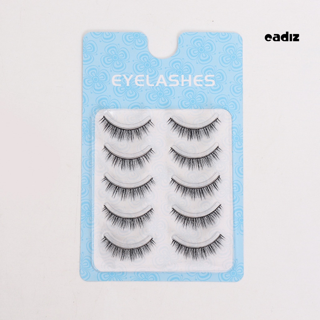 Bộ 5 Cặp Lông Mi Giả Mềm Cong Dày 3D Dùng Trang Điểm Hàng Ngày