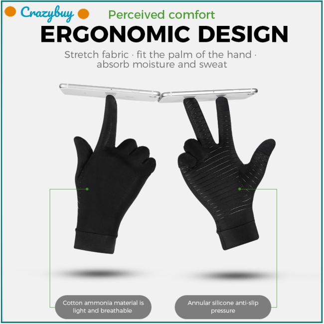 Cr 1 Đôi Găng Tay Nén Khí Thoải Mái Thân Thiện Với Làn Da Giảm Đau Chống Trượt