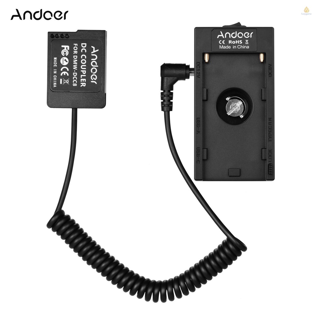 Khay Đựng Pin Andoer NP-F970 F750 Giao Diện USB Kép + Pin NP-W126 Cho Máy Ảnh Fuji X-A1 / X-A2 / X-A3 / X-E1 / X-E2 / X-M1 / X-Pro / X-