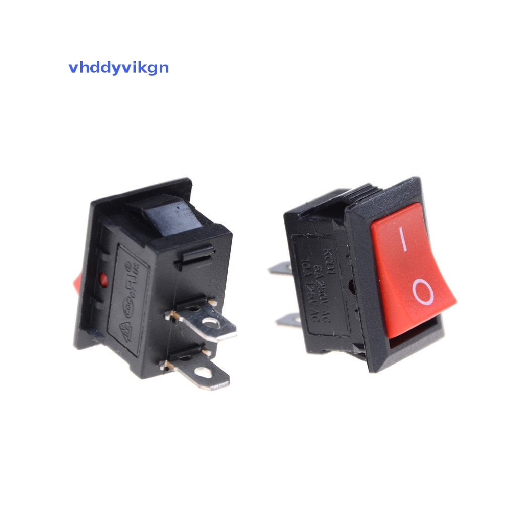 Set 10 Công Tắc Bật Tắt 2 Chấu KCD1-101 250V 6A 15 * 21MM