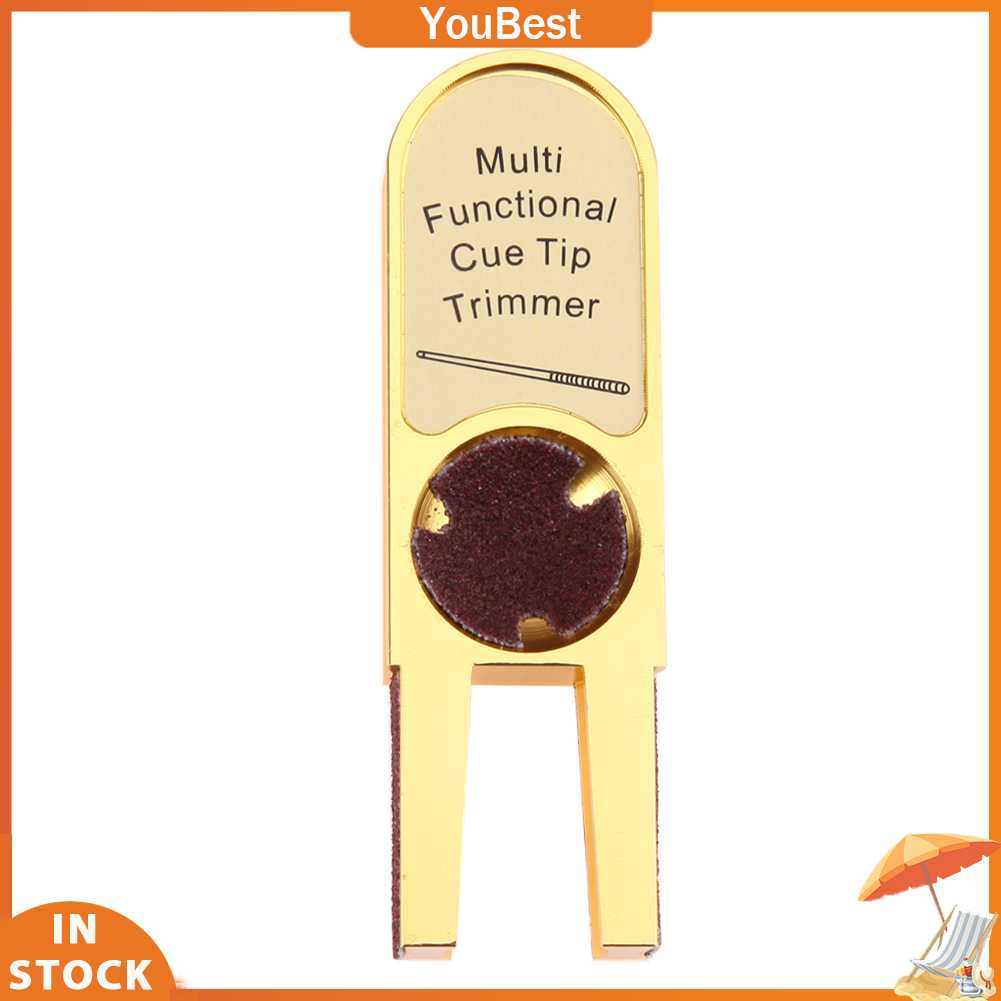ᲦYBღ(In Stock） Muti-functional U-shape Billiards Pool Cue Tip Trimmers Repairer Tool