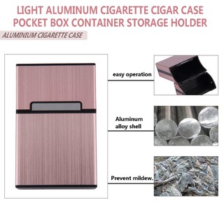 Light Aluminum Cigarette Cigar Case Pocket Box Container Storage Holder