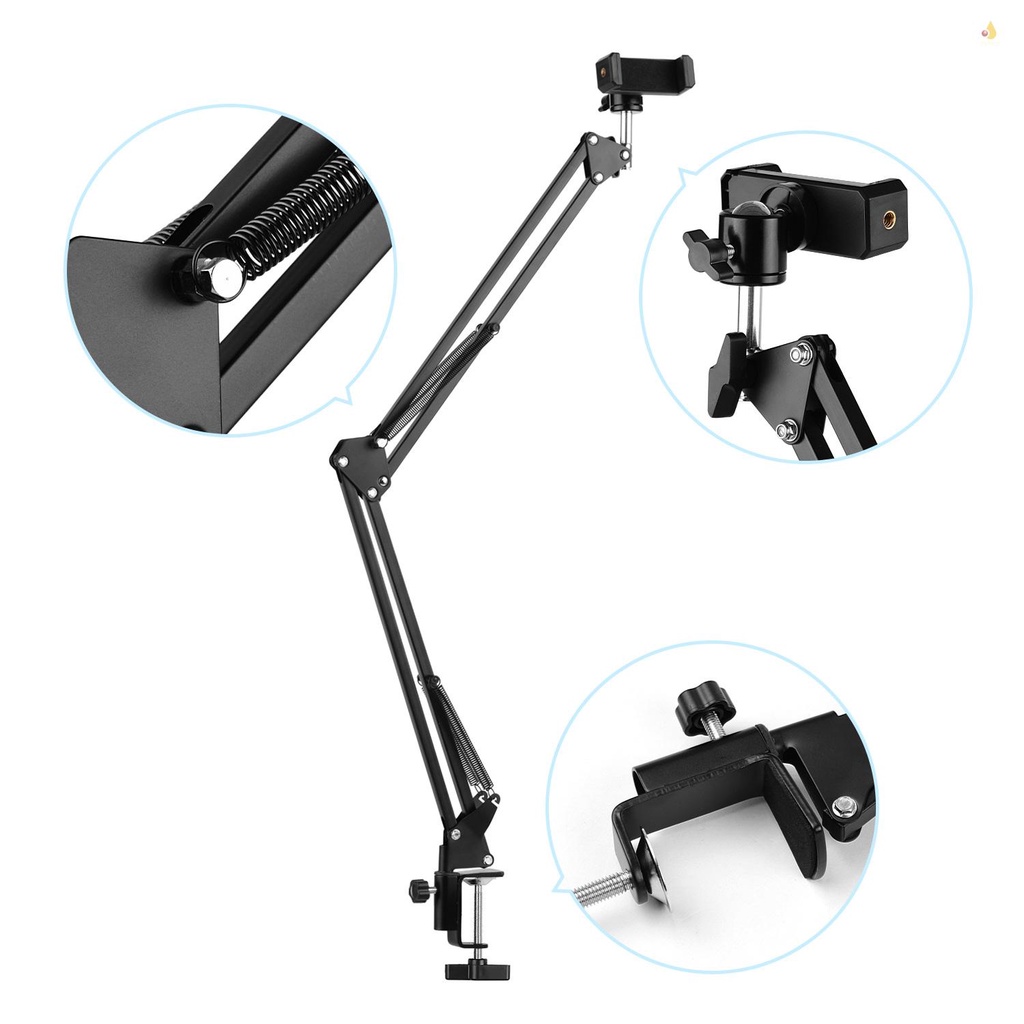 Giá Đỡ Kim Loại Có Thể Điều Chỉnh + Giá Đỡ Kim Loại S + Bóng Hỗ Trợ Quay Video Younivn