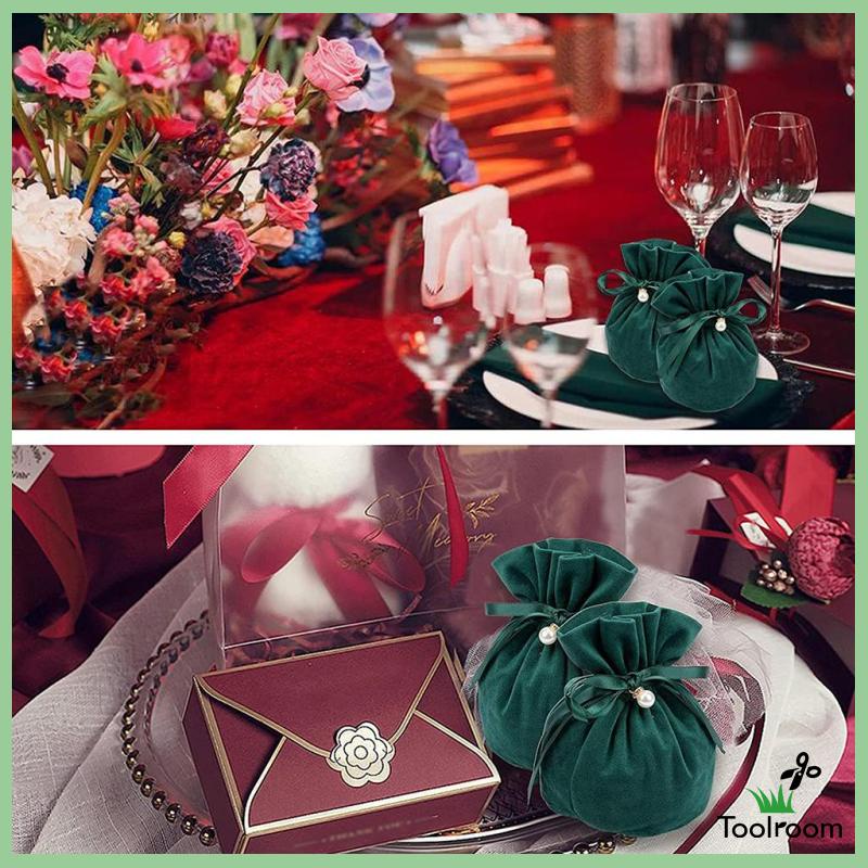 [Toolroom] 10x12cm Túi Nhung Đựng Trang Sức / Kẹo / Quà Tặng Tiệc Tùng