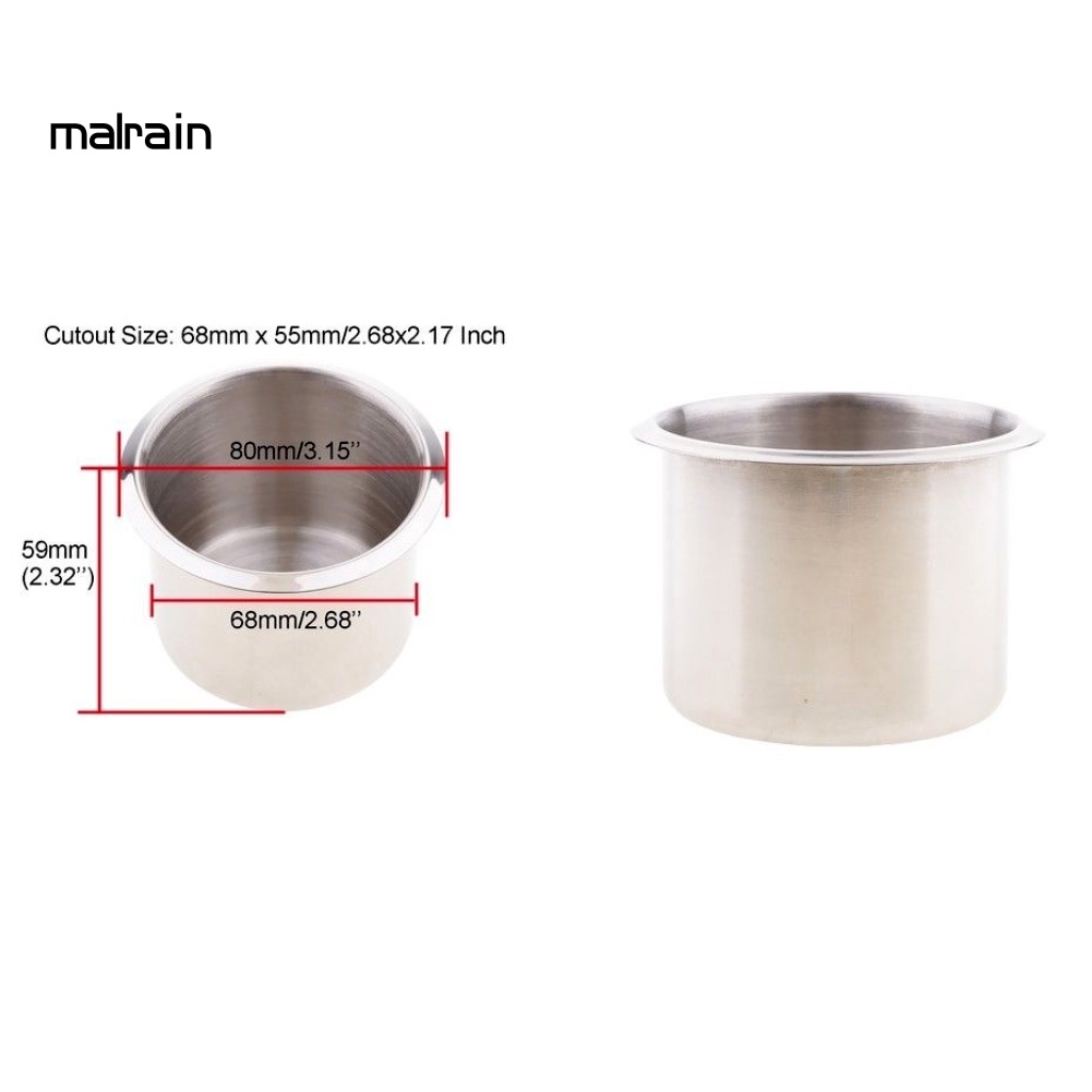 Bộ 2 Giá Đỡ Cốc Uống Nước Bằng Thép Không Gỉ Cho Tàu Thuyền RV Cắm Trại