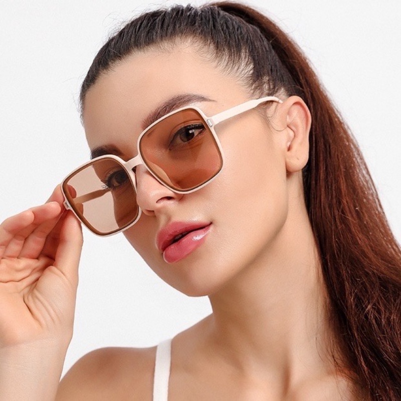 COD  Kính Râm Oversized Hình Vuông Thời Trang Mùa Hè Hàn Quốc Cho Nữ