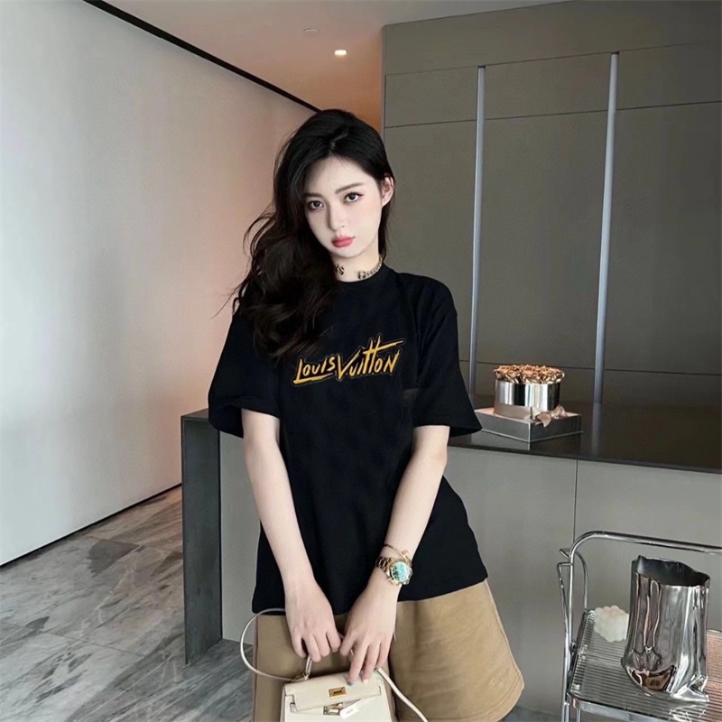 Áo Thun cotton Tay Ngắn Hai Lớp Thời Trang Nam Nữ 22V &amp; - Phiên Bản Châu Âu Mới Nhất