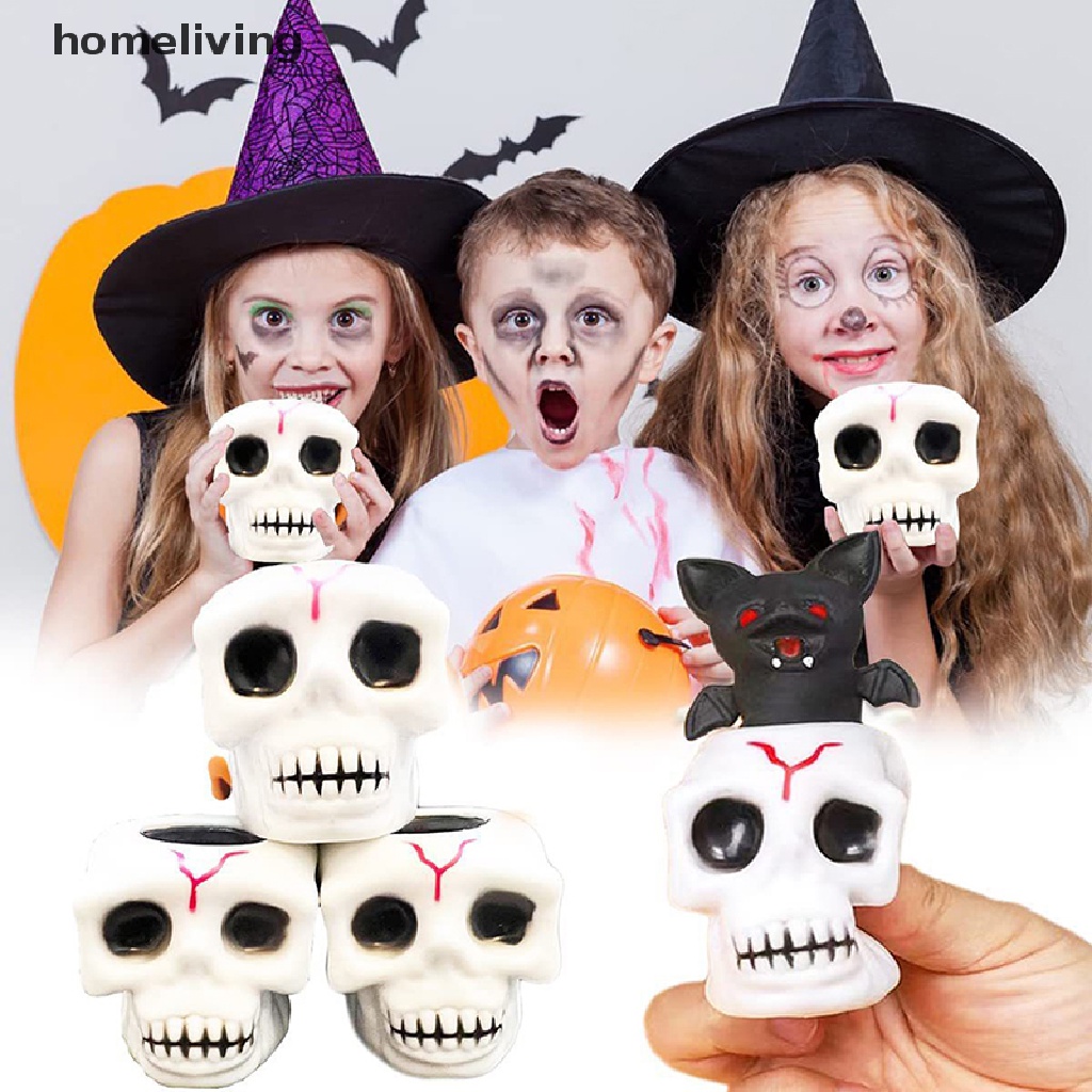 Ly Cao Su Hình Đầu Lâu Dơi Vui Nhộn Trang Trí Tiệc Halloween