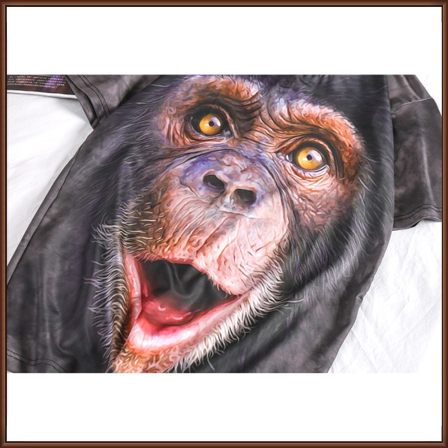 Áo Thun Ngắn Tay In Hình Khỉ Vui Nhộn Thời Trang Mùa Hè Dành Cho Nam